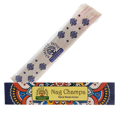 Nag Champa 15g 8" Incense Pack, by Namaste India