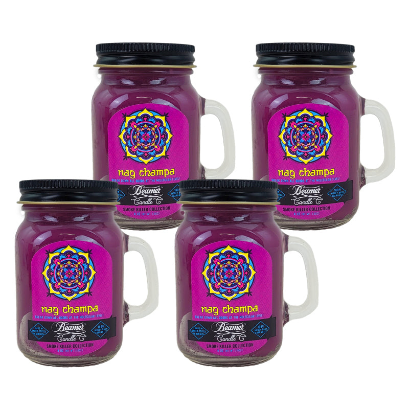 MINI 3" Nag Champa Jar Candle, 4oz Odor & Smoke Killer, by Beamer Candle Co