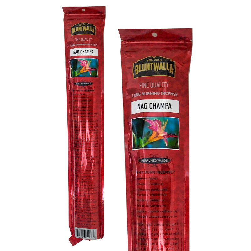 19" Jumbo Bluntwalla Nag Champa Scent Incense Pack