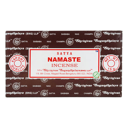 Namaste Scent Incense Sticks by Satya BNG, 15g Packs