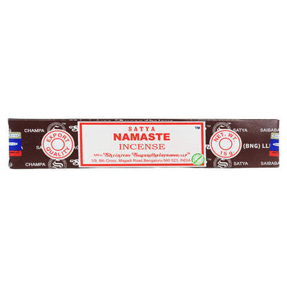 Namaste Scent Incense Sticks by Satya BNG, 15g Packs