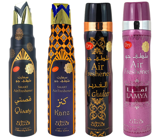 4-PACK SAMPLER #3, Nabeel 300ml Dry Aerosol Air Freshener Sprays