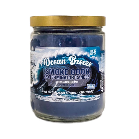 Ocean Breeze 4" Odor Exterminator Glass Jar Candle 13oz