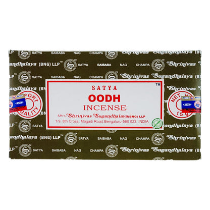 Oodh Scent Incense Sticks by Satya BNG, 15g Packs