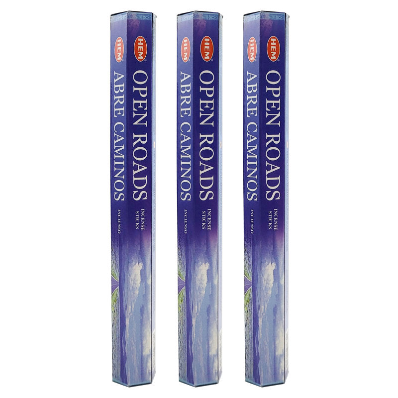 HEM Incense Sticks 20-Stick Hex Packs, Open Roads