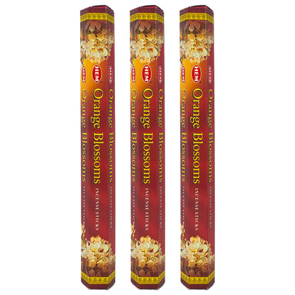HEM Incense Sticks 20-Stick Hex Packs, Orange Blossoms