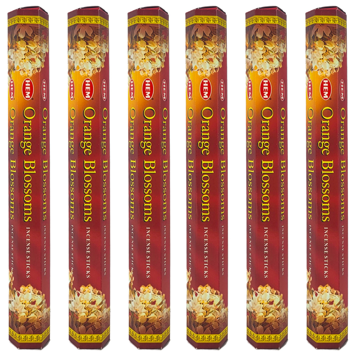 HEM Incense Sticks 20-Stick Hex Packs, Orange Blossoms