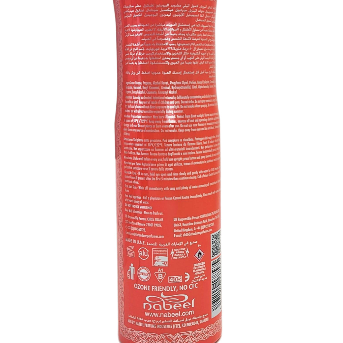 Original Scent Dry Aerosol Air Freshener Spray, 300ml, by Nabeel