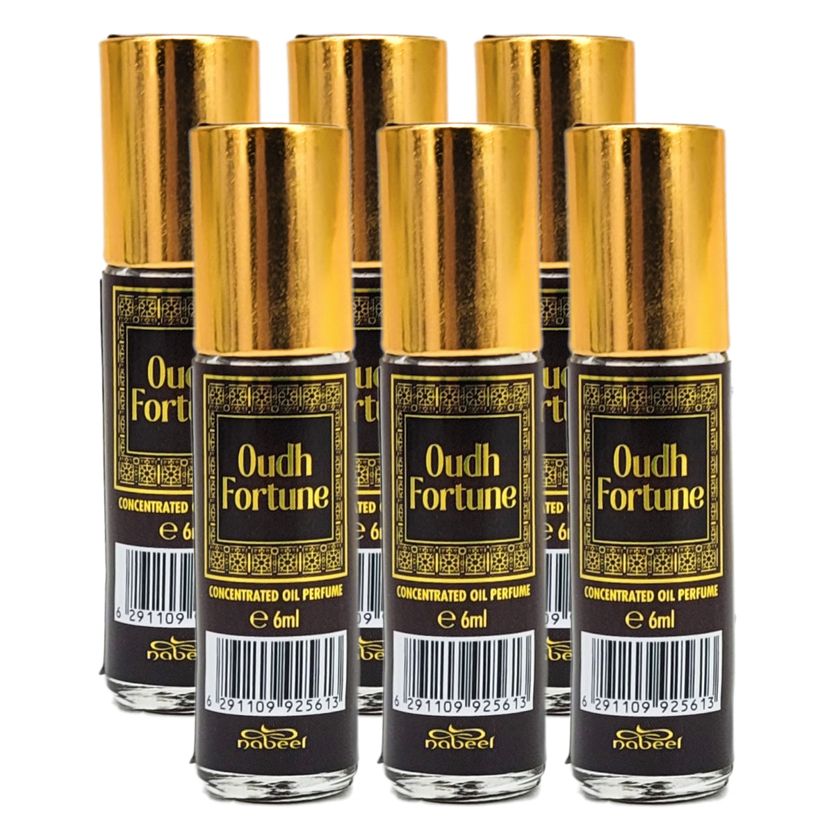 6ml Roll-On Body Oil Perfume, Oudh Fortune Scent by Nabeel