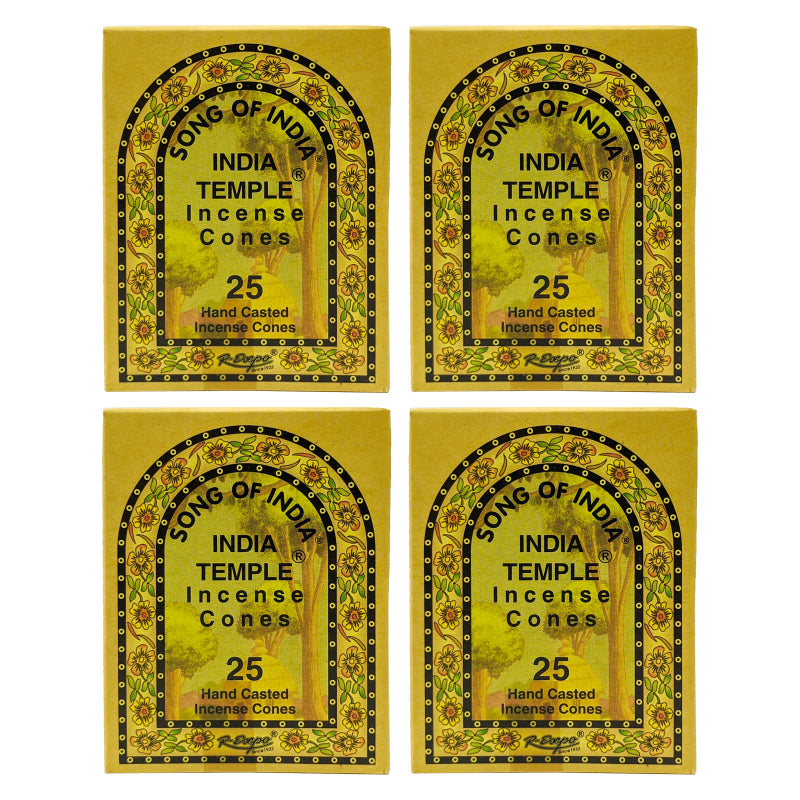 Song of India Temple Incense Cones, 25 Cone Pack