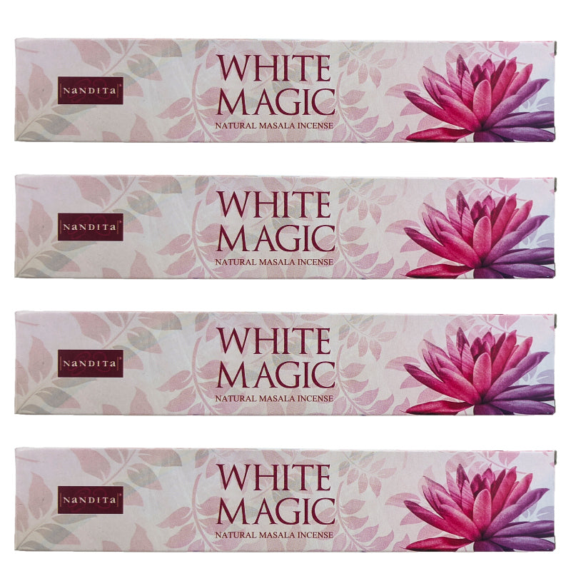 Nandita White Magic Incense Sticks, 15g Packs