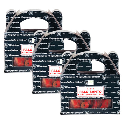 Satya BNG Palo Santo Backflow Cones, 24ct Packs