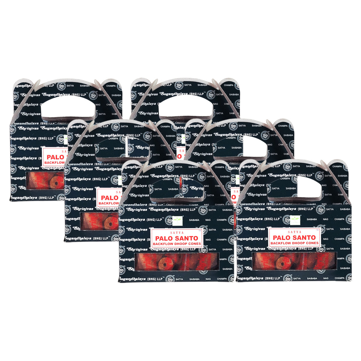 Satya BNG Palo Santo Backflow Cones, 24ct Packs