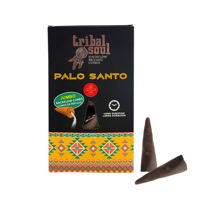 Tribal Soul Jumbo Backflow Incense Cones, Palo Santo 10ct Pack