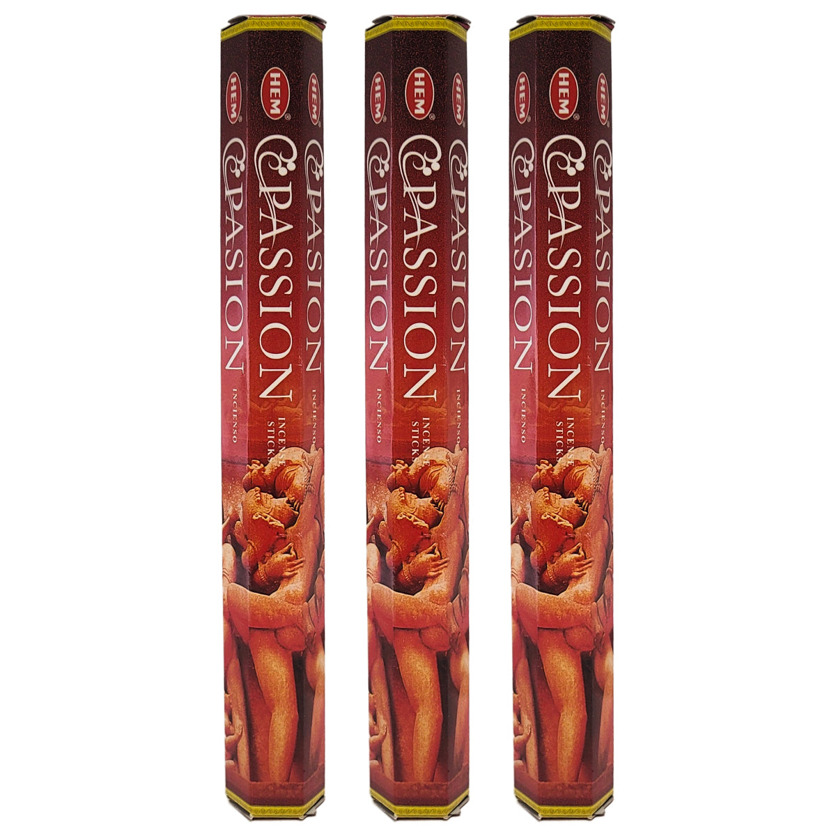 HEM Incense Sticks 20-Stick Hex Packs, Passion