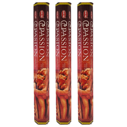 HEM Incense Sticks 20-Stick Hex Packs, Passion