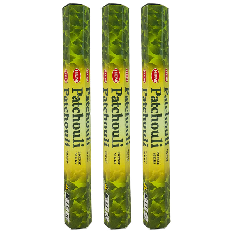 HEM Incense Sticks 20-Stick Hex Packs, Patchouli