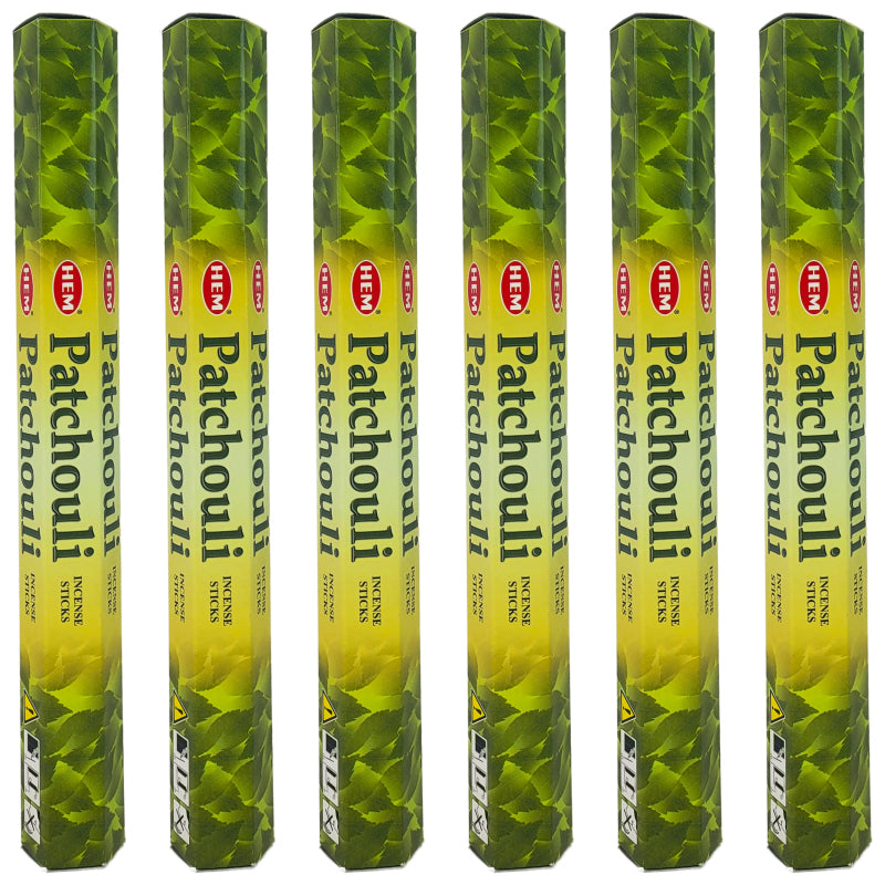 HEM Incense Sticks 20-Stick Hex Packs, Patchouli