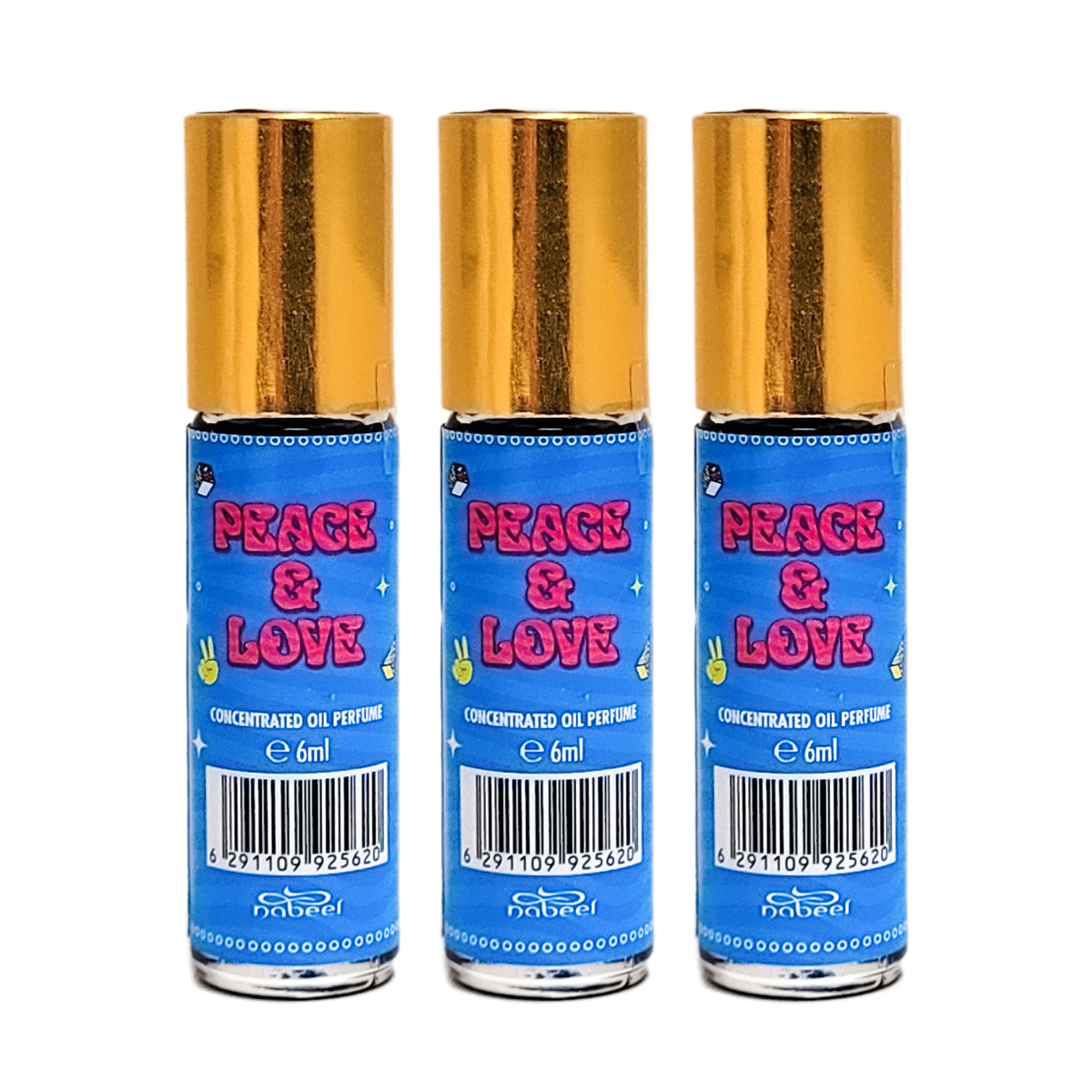 6ml Roll-On Body Oil Perfume, Peace & Love Scent by Nabeel