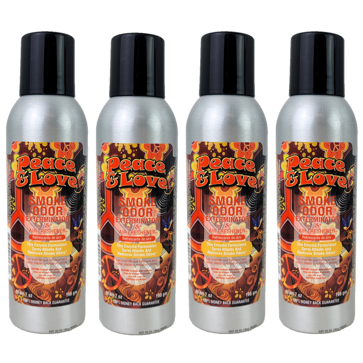 Peace & Love Scent 7oz Smoke Odor Exterminator Aerosol Can Spray