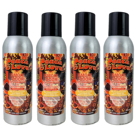 Peace & Love Scent 7oz Smoke Odor Exterminator Aerosol Can Spray