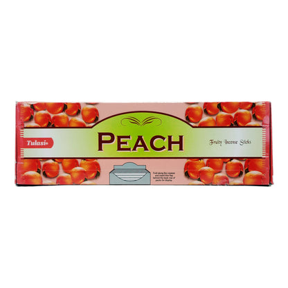 Peach Tulasi 9" Incense Sticks, 8ct Square Packs