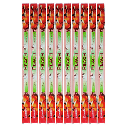 Peach Tulasi 9" Incense Sticks, 8ct Square Packs
