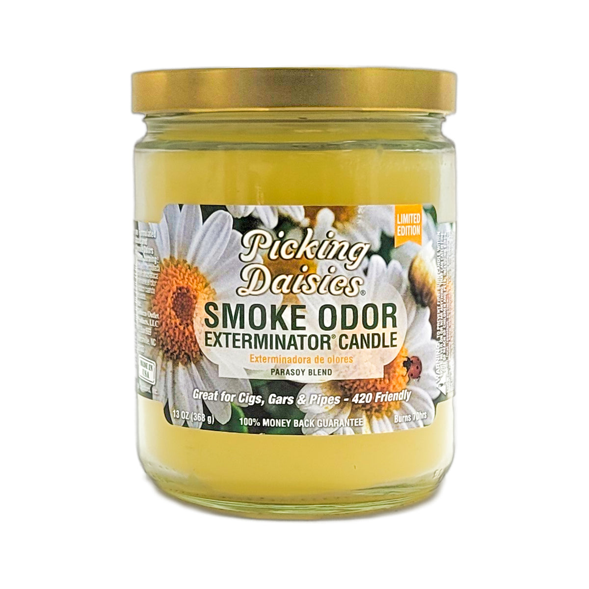 Picking Daisies 4" Odor Exterminator Glass Jar Candle 13oz