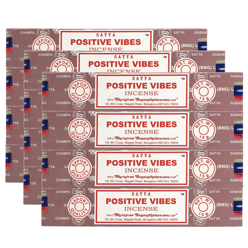 Positive Vibes Scent Incense Sticks by Satya BNG, 15g Packs