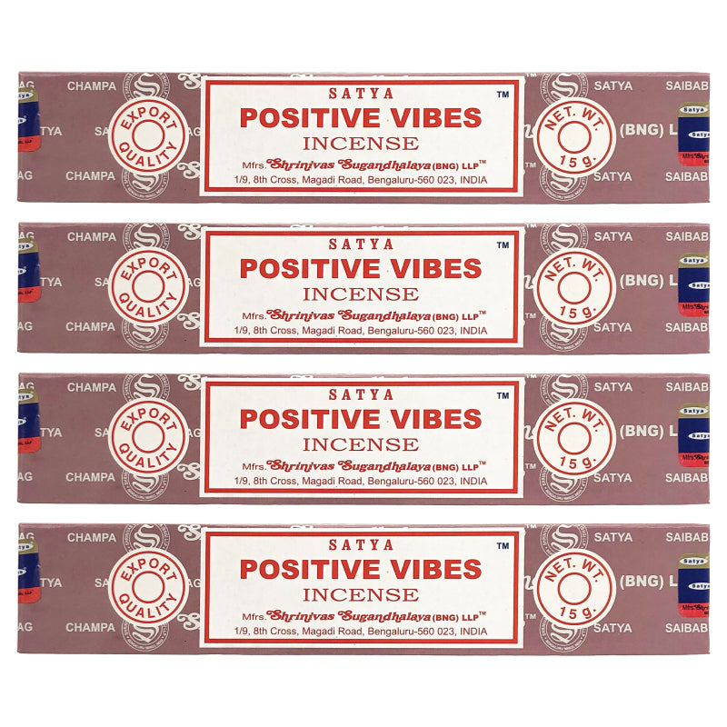 Positive Vibes Scent Incense Sticks by Satya BNG, 15g Packs