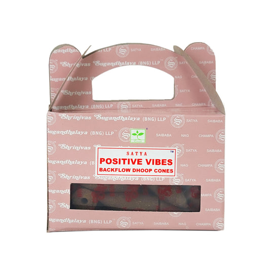 Satya BNG Positive Vibes Backflow Cones, 24ct Packs