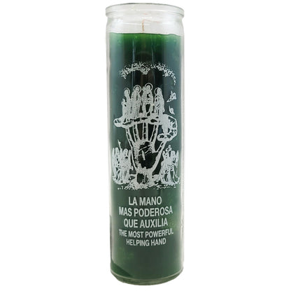 7 Day Candle, The Most Powerful Helping Hand (Green)