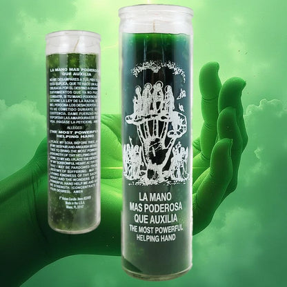 7 Day Candle, The Most Powerful Helping Hand (Green)