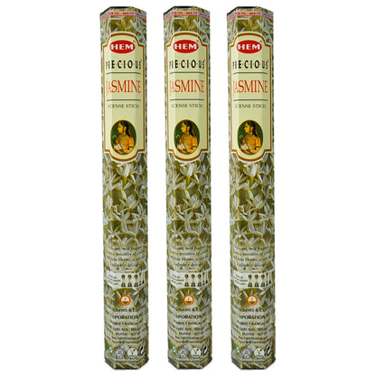 HEM Incense Sticks 20-Stick Hex Packs, Precious Jasmine