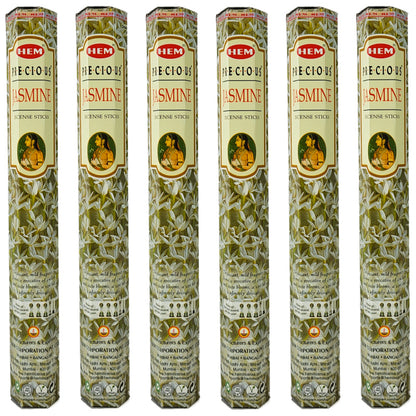 HEM Incense Sticks 20-Stick Hex Packs, Precious Jasmine