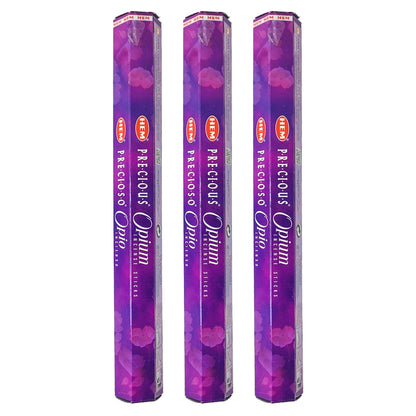 HEM Incense Sticks 20-Stick Hex Packs, Precious Opium