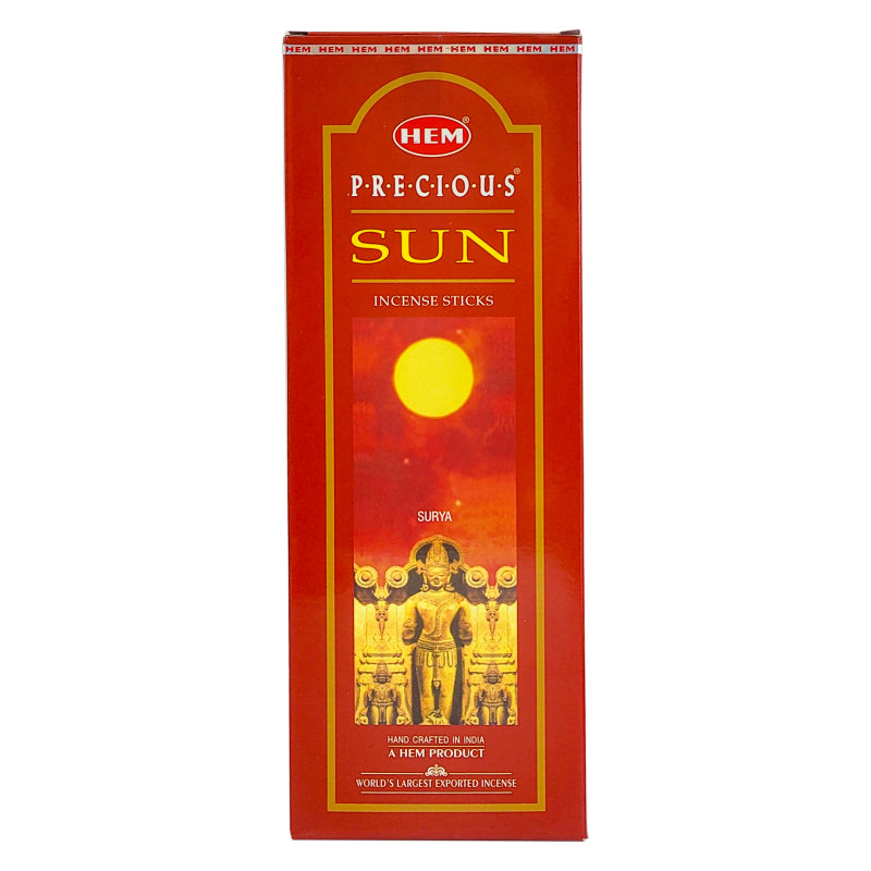 HEM Incense Sticks 20-Stick Hex Packs, Precious Sun