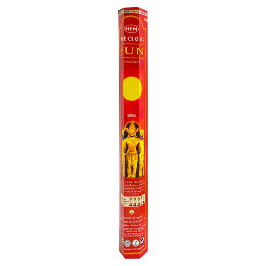 HEM Incense Sticks 20-Stick Hex Packs, Precious Sun