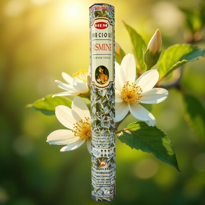 HEM Incense Sticks 20-Stick Hex Packs, Precious Jasmine