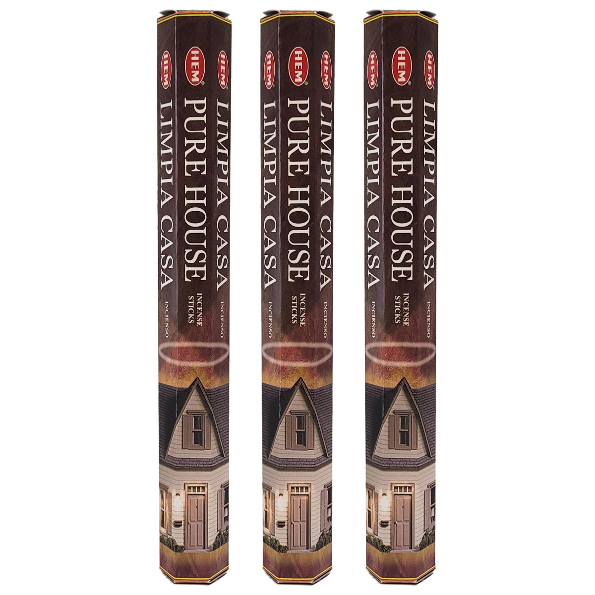 HEM Incense Sticks 20-Stick Hex Packs, Pure House