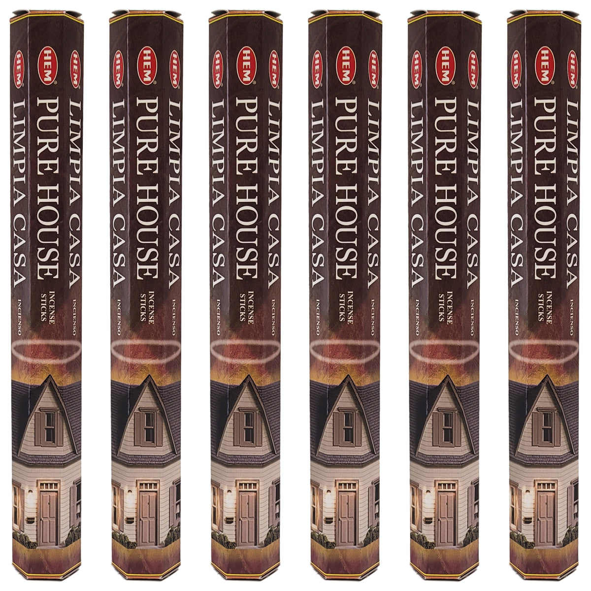 HEM Incense Sticks 20-Stick Hex Packs, Pure House