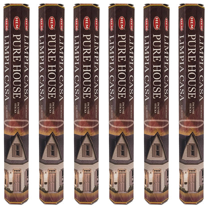 HEM Incense Sticks 20-Stick Hex Packs, Pure House