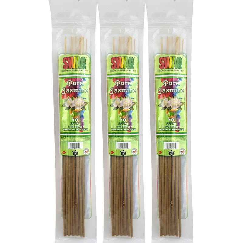 Pure Jasmine 11" SWAG Incense ~10ct Packs