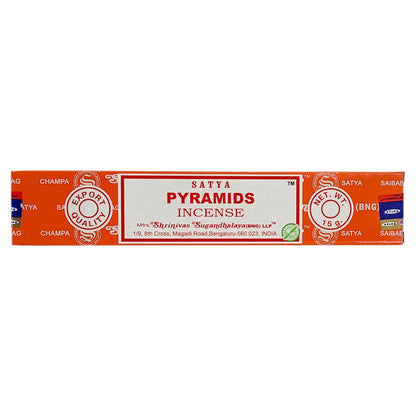 Pyramids Scent Incense Sticks by Satya BNG, 15g Packs