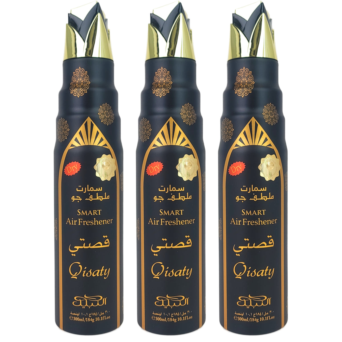 Qisaty Scent Dry Aerosol Air Freshener Spray, 300ml, by Nabeel
