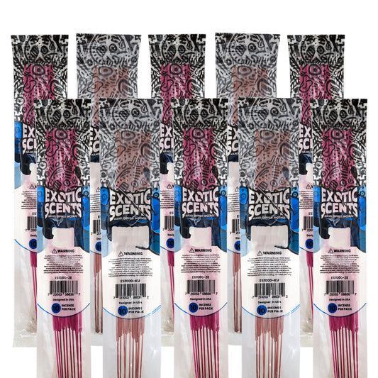 10 Packs Assorted 11" Exotic Scents Incense