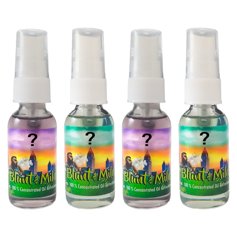 4-Pack ASSORTED Blunt & Mild 1oz Air Freshener Sprays