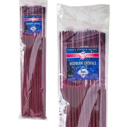Raspberry Crystals Scent 19" Incense, 50-Stick Pack, by The Dipper