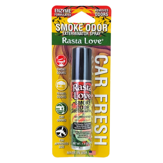 Rasta Love Travel 1oz Smoke Odor Exterminator Spray Aerosol Mini Can, by Tobacco Outlet Products