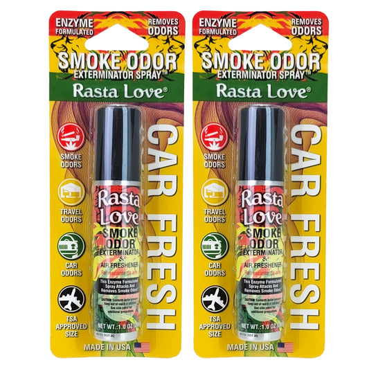 Rasta Love Travel 1oz Smoke Odor Exterminator Spray Aerosol Mini Can, by Tobacco Outlet Products
